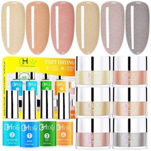 Powder Nail Kit Acrylic Nail Dip Powder Kit G6401(Shimmer Nude)